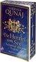 „Die Herrin vom See: Schatten über Avalon“ – Historischer Roman. Schwert und Rosen auf einem verzierten Schild., Buch