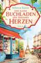 Ein hängendes Schild mit der Aufschrift: "Der kleine Buchladen der einsamen Herzen" vor einem Pariser Straßencafé., Buch