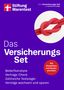 „Das Versicherungs-Set“ und „Stiftung Warentest“ mit rotem Seilknoten. Zusatz: Checklisten und Musterschreiben.