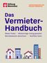 Text: "Das Vermieter-Handbuch", "Mieter finden", "Mietverträge richtig gestalten", "Betriebskosten abrechnen", "Konflikte lösen". Logo der Stiftung Warentest oben links, fünf stilisierte Häuser unten., Buch