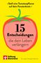 »Stell eine Tomatenpflanze auf dein Fensterbrett.«  
15 Entscheidungen, die dein Leben verlängern.  
Logo der Stiftung Warentest unten links., Buch