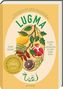 "LUGMA", "Noor Murad", "Rezepte und Geschichten aus dem Nahen Osten". Illustration mit Zitrone, Granatapfel, Datteln., Buch
