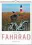 "Literarischer Fahrrad Kalender 2027." Ein Fahrrad mit Korb vor einem Leuchtturm und Schilf. Spiralbindung oben.