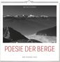 "POESIE DER BERGE" in großen roten Buchstaben. Darunter "WERNER SCHWAB 2027". Schwarz-weißes Bergpanorama.
