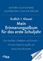 Blaues Cover mit Text: "Endlich 1. Klasse! Mein Erinnerungsalbum für das erste Schuljahr." Autorin: Ella Konrad.