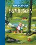 Text: "ASTRID LINDGREN ERZÄHLUNGEN", "Bilder von Katrin Engelking", "Oetinger". Illustration: Kinder in idyllischer Natur., Buch