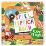 „Mein Spielteppichbuch: Bauernhof“. Bunte Illustration mit Tieren, Traktor und spielendem Kind., Buch