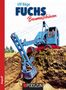 "Ulf Böge Fuchs Baumaschinen" steht oben, unten "Podszuun". Ein blauer Bagger arbeitet in einem Erdhügel., Buch