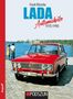 Oben steht "Frank Rönicke" gefolgt von "LADA Automobile 1970-1990". Darunter ein roter LADA vor Wasser und zwei Personen., Buch
