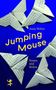 "Anne Weber, Jumping Mouse, Essays und Reden." Origami-Schmetterlinge aus Buchseiten auf blauem Hintergrund., Buch