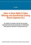 Josef Bergt: Token as Value Rights & Token Offerings and decentralized Trading Venues (Japanese), Buch