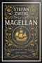 "Stefan Zweig", "Magellan", "LIWI VERLAG". Schwarzer Hintergrund, goldene Verzierungen und ein Segelschiff in der Mitte., Buch