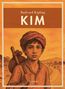 Text: "Rudyard Kipling, KIM, LIWI VERLAG." Illustration eines Jungen mit Turban und Bündel auf einem staubigen Weg., Buch