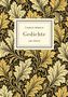 "Friedrich Hölderlin, Gedichte, LIWI VERLAG" steht auf einem Buchcover mit goldenen, ornamentalem Blattmuster., Buch