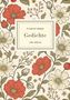 "Friedrich Hebbel Gedichte LIWI VERLAG" steht im Zentrum. Umgeben von roten und weißen Blumen auf einem hellen Hintergrund., Buch