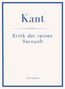 Text: Kant, Kritik der reinen Vernunft, LIWI VERLAG. Schlichtes, elegantes Buchcover mit blauem Rahmen., Buch