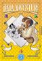 „Dada Adventure“, eine farbenfrohe Illustration mit einer Figur, die durch eine Lupe schaut., Buch