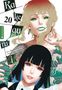 „Kakegurui, 20, i“. Zwei weibliche Charaktere mit auffälligem Make-up. Stilvolles Outfit in lebhaften Farben., Buch
