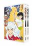 "Inu Yasha", "Rumiko Takahashi", "New Edition", "1", "2". Manga-Illustration mit Figuren, eine mit Pfeil und Bogen., Buch