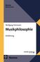 Text: "Wolfgang Matthias Fuhrmann, Musikphilosophie, Einführung." Es ist ein Buchcover mit einem schlichten, geometrischen Design., Buch