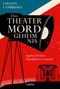 „Das Theatermordgeheimnis“. Illustration eines alten Theaters, roter Hintergrund, Megafon, Agatha Christie als Thema., Buch