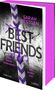 "Sarah Bestgen, Best Friends: Für immer verbunden, bis in den Tod. Thriller. Lila Buchrücken, Freundschaftsarmband.", Buch