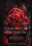 „Dämonische Verführung: Ein Roman von Blut und Magie“ von Nadine Mutas. Rotes Pentagramm vor dunklem Hintergrund., Buch