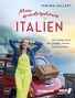 "Mein wunderschönes ITALIEN. Unterwegs durch den Süden meines Lieblingslandes." Frau vor rotem Auto, Korb auf Gepäckträger., Buch
