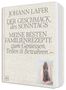 "Johann Lafer: Der Geschmack des Sonntags. Meine besten Familienrezepte zum Genießen, Teilen & Bewahren." Rechts Besteck auf Teller., Buch