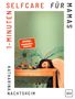 "1-Minuten Selfcare für Mamas" steht in großen Buchstaben. Eine Frau liegt schlafend auf einem Tisch mit Spielklötzen., Buch