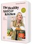 Buchtitel "The Healthy Airfryer Kitchen". Eine Frau präsentiert ein Blech mit gebackenen Kichererbsen., Buch
