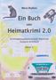 „Ein Buch oder Heimatkrimi 2.0“ von Mira Pullini: Illustration eines Polizeiwagens, Katers, Igel auf Buch., Buch