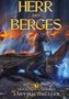 Text: "Herr des Berges", "Drachenkern-Chroniken 2", "Lars Machmüller."
Ein Drache in einer düsteren Höhle, Gold auf dem Boden, ein blauer Geist daneben., Buch