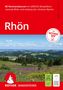 "60 Panoramatouren... Rhön." "Mit ROTHER APP." Naturpanorama mit Hügeln, Wiesen, Wald. ROTHER Wanderführer Logo., Buch