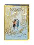 "Die Chroniken von Narnia", C. S. Lewis, Ueberreuter. Illustration: Kind und Faun unter einem Schirm im verschneiten Wald., Buch