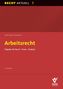 "RECHT AKTUELL", "Arbeitsrecht", Ratgeber für Beruf – Praxis – Studium, rote wellenartige Linie, Logo BUND VERLAG.