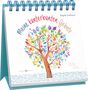 "Meine kunterbunten Gebete" und "Brigitte Goßmann". Bunter Baum mit Blattmotiven, zwei Fischsymbole und ein blau-weißes Muster unten., Buch
