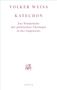 "VOLKER WEISS KATECHON Zur Wiederkehr der politischen Theologie in der Gegenwart" auf weißem Hintergrund mit rotem Sticker., Buch