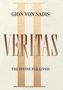 Text: "GION VON SADIS", "VERITAS", "THE DIVINE PARALYSIS". Hintergrund: Zwei goldene, vertikale Streifen., Buch