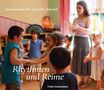 Die Texte im Bild lauten: "Johanna-Veronika Picht · Freya Jaffke · Erika Kraft" und "Rhythmen und Reime". Eine Frau und Kinder tanzen., Buch