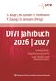„DIVI Jahrbuch 2026 | 2027“, Schwerpunkt auf Digitalisierung und KI in der Notfall- und Intensivmedizin; roter Hintergrund., Buch