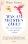 Text: "Was am meisten zählt: Die Geheimnisse eines guten Lebens." Illustration: Blumen und ein rosa Kolibri., Buch