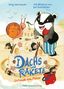 Titel: "Dachs und Rakete: Urlaub am Meer". Illustration zeigt einen Dachs und Maulwürfe beim Bau einer Sandburg am Strand., Buch