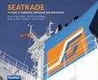 SEATRADE, 75 YEARS OF TRADITION, DEDICATION AND INNOVATION. Namen und ein Logo auf einem Schiff mit blauem Himmel.