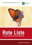 "Rote Liste der Tiere, Pflanzen und Pilze Deutschlands." Ein Schmetterling auf einer Blume, gelber Hintergrund.