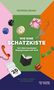 „Matthias Eichel. WIE EINE SCHATZKISTE. 222 überraschende Begegnungen mit Gott.“ Rotes und oranges Design mit Gegenständen., Buch