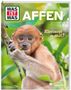 Logo: "WAS IST WAS". Titel: "AFFEN". Text: "Kletterst du mit?" mit Bild eines jungen Affen im Grünen., Buch