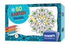 "50 Karten Mandalas", "Mitnehmen", "Gestalten", "Verschenken", "Kartolino Kinderspaßkarten", ab 7+. Mandala mit Buntstift., Diverse