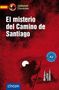 „El misterio del Camino de Santiago“ ist in großen weißen Buchstaben auf rotem Hintergrund zu sehen., Buch