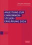 Cover eines Buches: "Anleitung zur Einkommensteuererklärung 2026". Autoren: Robert Engert, Winfried Simon, Frank Ulbrich, Carsten Reichardt. Kleines Textfeld: "Tipps zur Nutzung von ELSTER". Farbe: Rot mit Mustern. Verlag "Schäffer Poeschel"., Buch